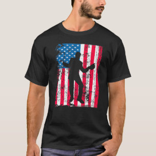 Jazz Dancer Vintage Us Flag Tap Dance Artwork July T-Shirt