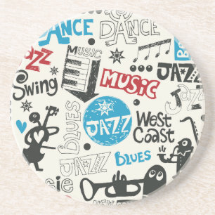 Jazz Doodle: Eclectic Music Mix Coaster