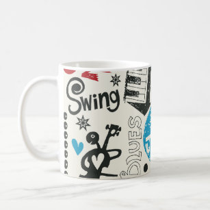 Jazz Doodle: Eclectic Music Mix Coffee Mug
