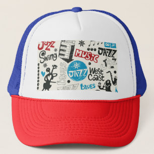Jazz Doodle: Eclectic Music Mix Trucker Hat