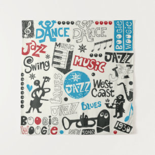 jazz doodle mix tapestry