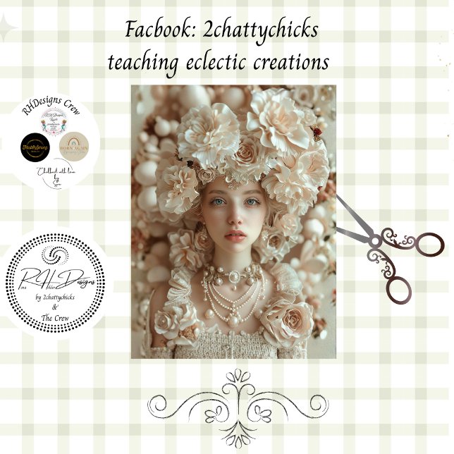 Jazz Era Lady with Floral Hat Decoupage  Tissue Pa Tissue Paper (Creator Uploaded)