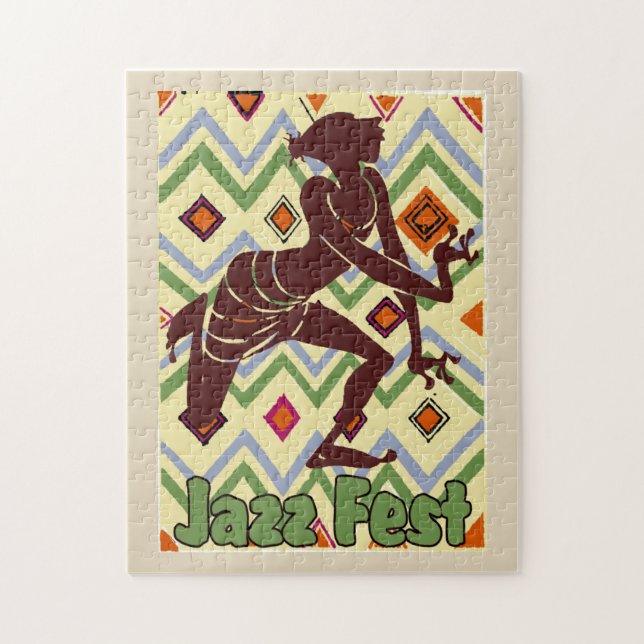 Jazz Fest Abstract Dancer Jigsaw Puzzle (Vertical)