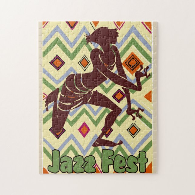 Jazz Fest Abstract Dancer Jigsaw Puzzle (Vertical)