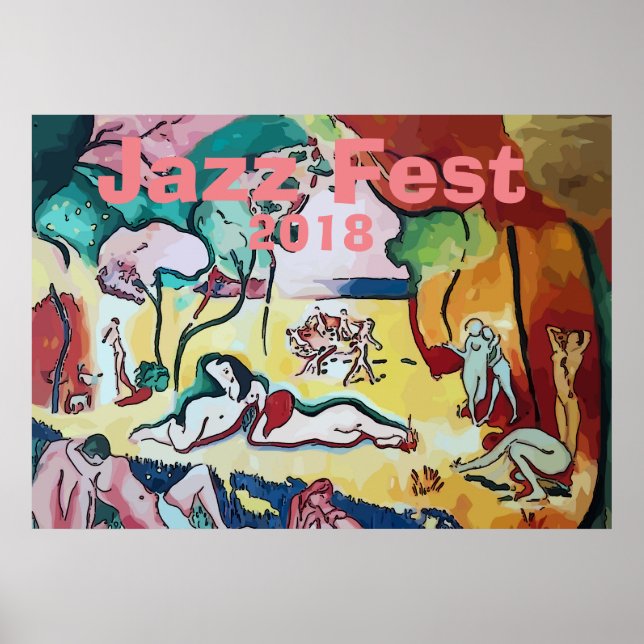 Jazz Fest Du Jardin 2018, edit text Poster (Front)