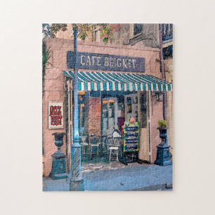 Jazz Fest French Quarter Coffee Shop Jigsaw Puzzle