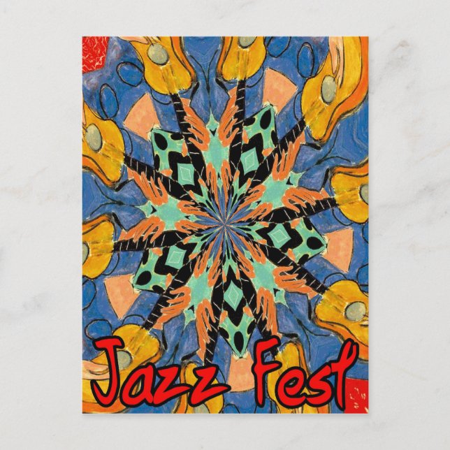 Jazz Fest Guitars 2 Postcard (Front)