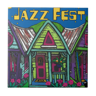 Jazz fest Houses Ceramic Tile