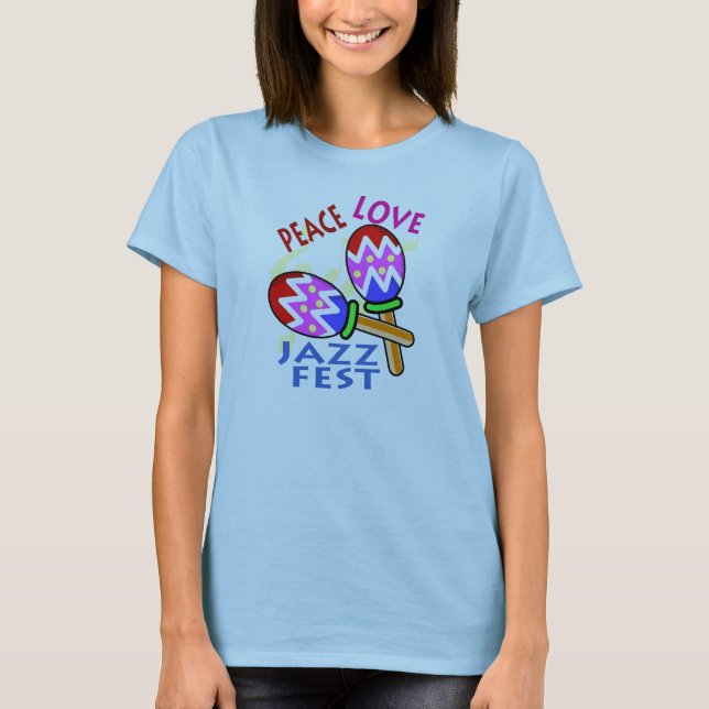 Jazz Fest Peace Love T-Shirt (Front)