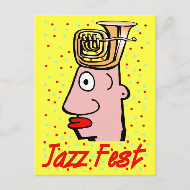 Jazz Fest Tuba Head Postcard (Front)