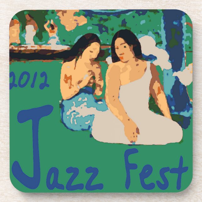 Jazz Fest Woman Under a Tree Smoking Coaster (Front)