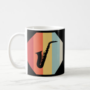 Jazz for Men Musician Saxophonist Women Vintage Coffee Mug