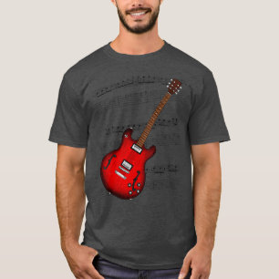 Jazz Guitar Music Score Electric Guitarist Musicia T-Shirt