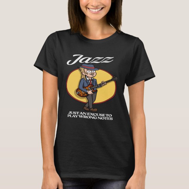 Jazz Guitar Player T-Shirt (Front)