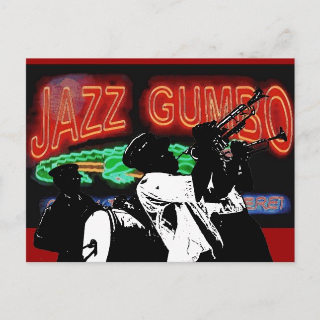 Jazz Gumbo Brass Band Postcard (Front)