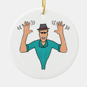 Jazz Hands Ceramic Ornament