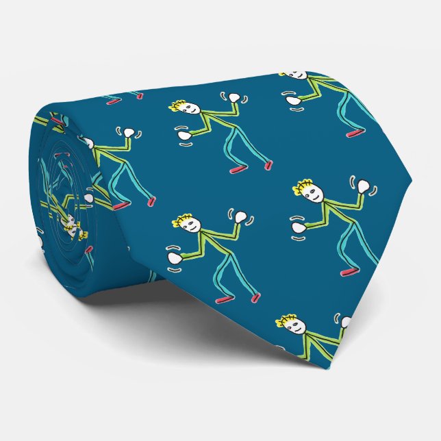Jazz Hands Stickman Tie (Rolled)