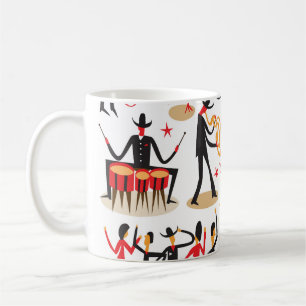 Jazz Icons Set: White Background Isolated Coffee Mug