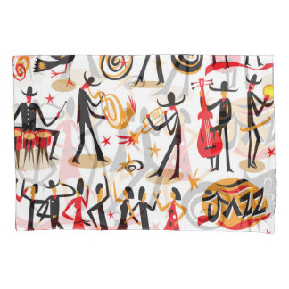 Jazz Icons Set: White Background Isolated Pillowcase
