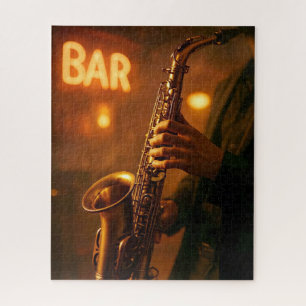 Jazz in Bar Lights Jigsaw Puzzle