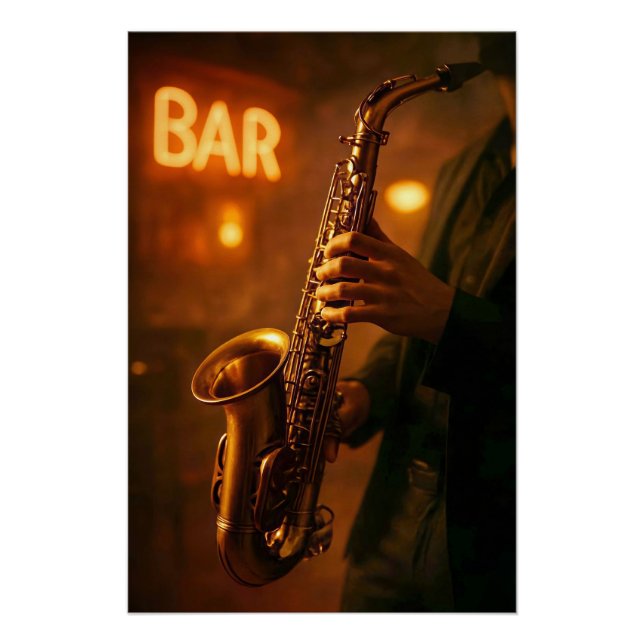 Jazz in Bar Lights Poster (Front)