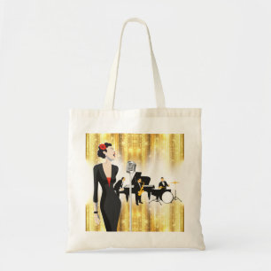 Jazz In The Park Tote Bag, Music Theme Bag