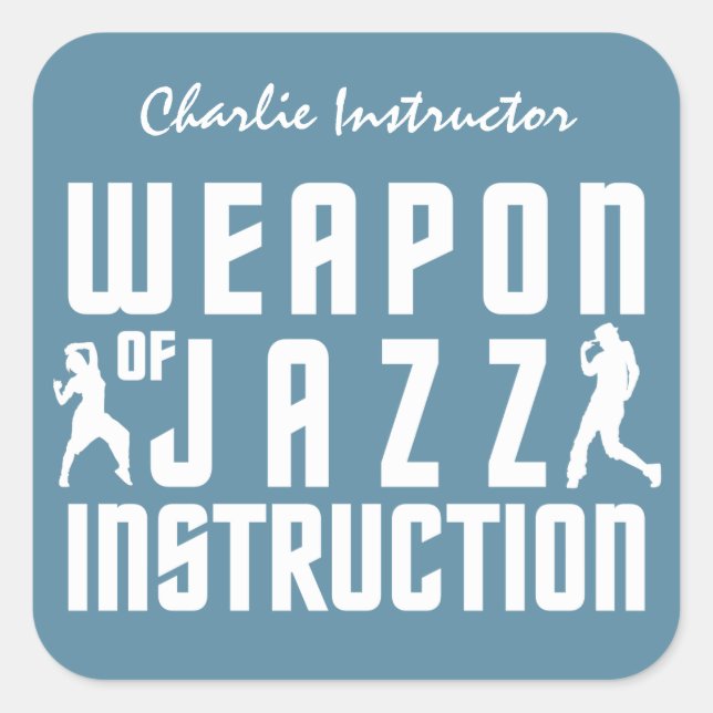Jazz Instruction custom name & colour stickers (Front)