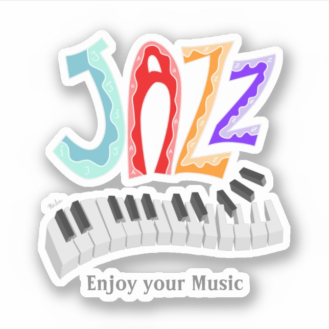 Jazz Lettering Sticker (Front)