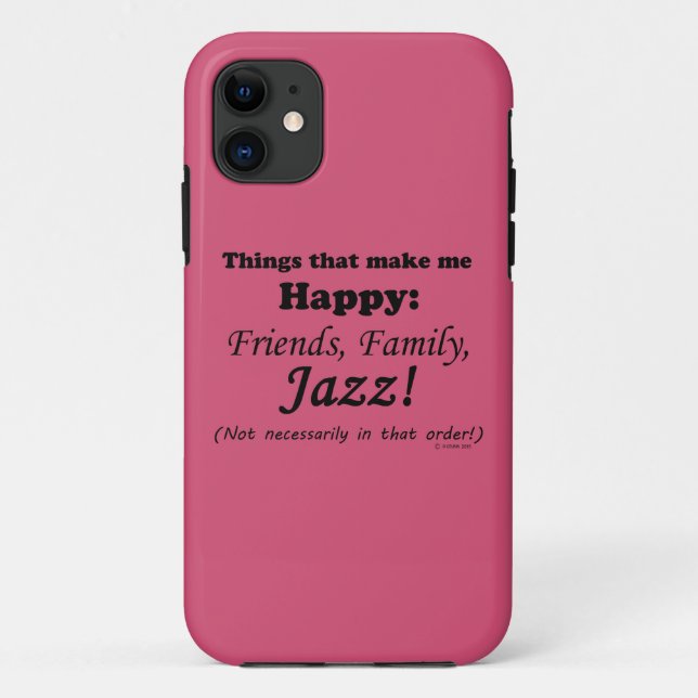 Jazz Makes Me Happy Case-Mate iPhone Case (Back)
