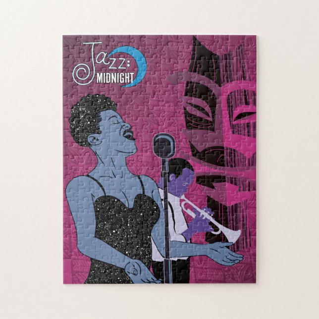 Jazz Midnight nightclub singer puzzle (Vertical)