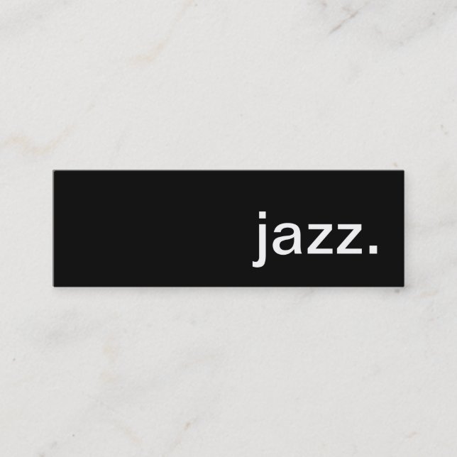 jazz. mini business card (Front)