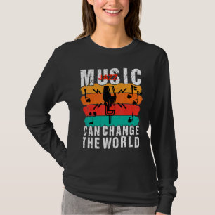 Jazz Music Can Changes The Worlds Retro Vintage T-Shirt