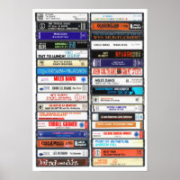 Jazz Music Cassette Print - Jazz Lover Gift Idea