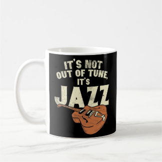 jazz music electric jazz guitar and brass music  coffee mug