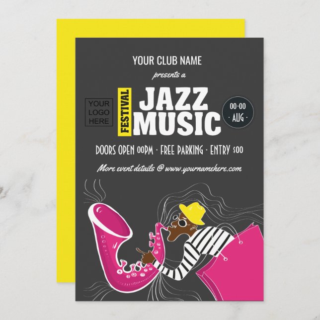 Jazz Music Festival Invitation (Front/Back)