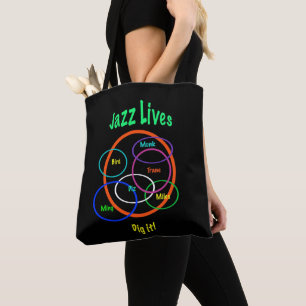 Jazz Music Lives Tote Bag