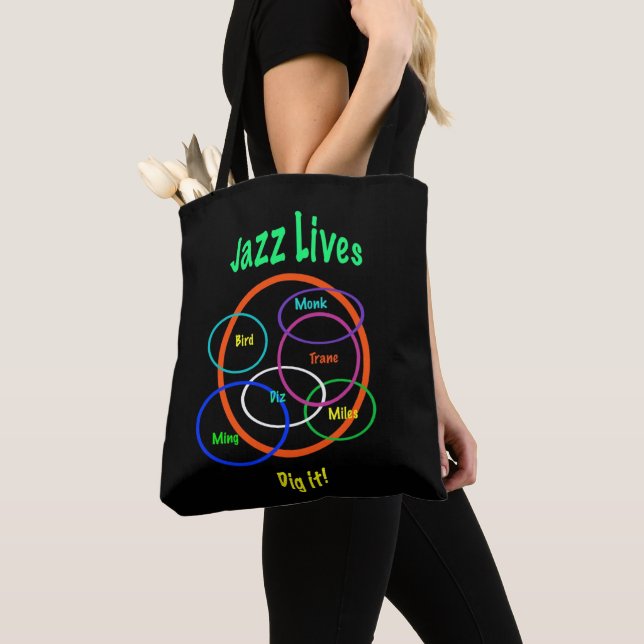 Jazz Music Lives Tote Bag (Close Up)