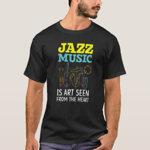 Jazz Music  Musican Instrument Musical Genre  1 T-Shirt