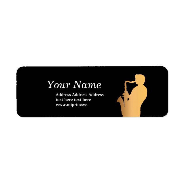 jazz, music,  return address stickers (Front)