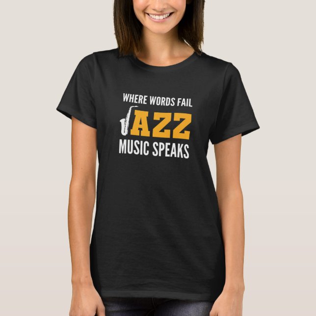 Jazz Music Speaks Orchestra Member Premium T-Shirt (Front)