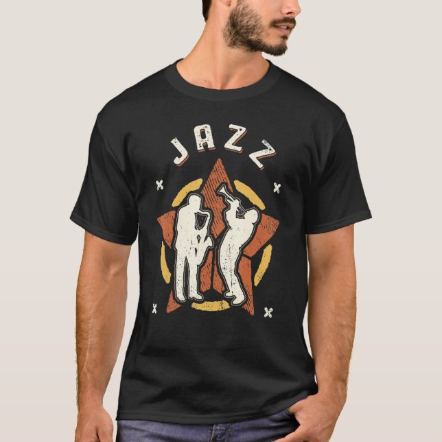 Jazz Music Vintage Retro Classic T-Shirt (Front)
