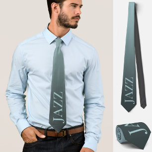 Jazz musician band blue neck tie
