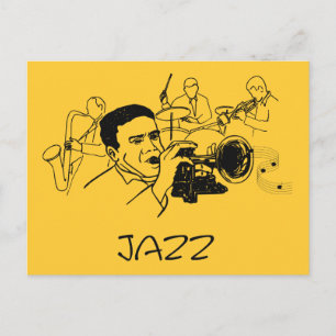 JAZZ musician design Postcard