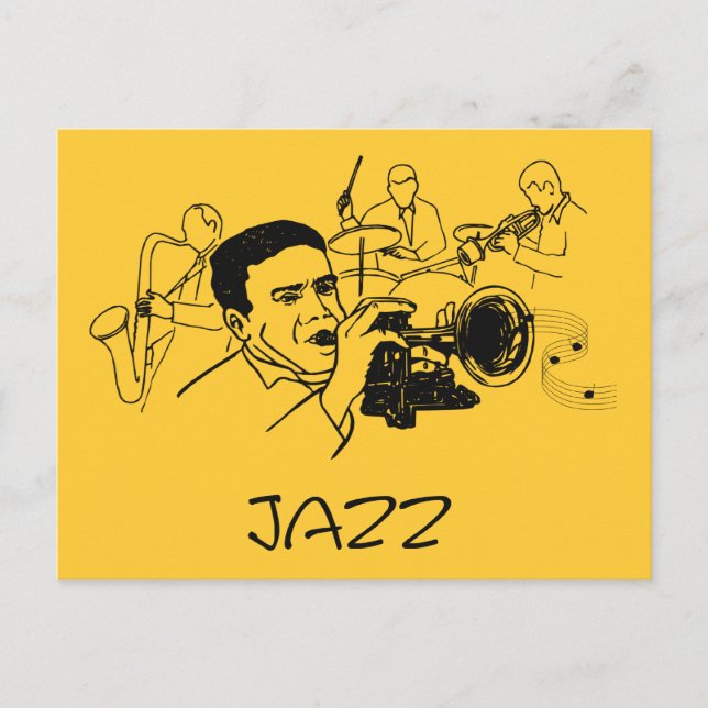 JAZZ musician design Postcard (Front)