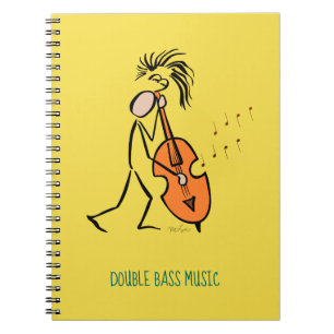 Jazz musician Double bass Contrabass Player Notebook
