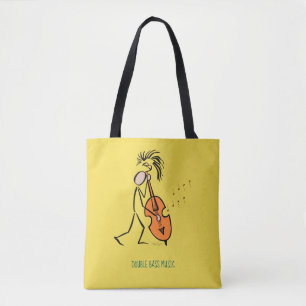 Jazz musician Double bass Contrabass Player Tote Bag