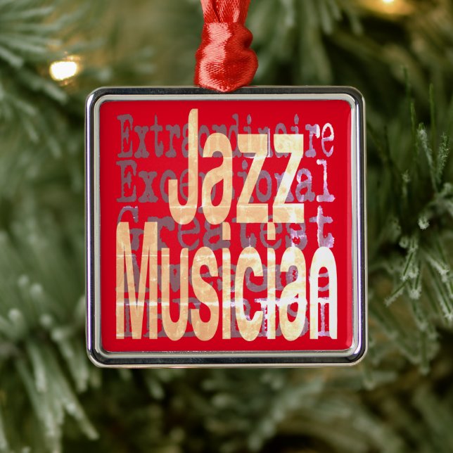 Jazz Musician Extraordinaire Metal Ornament (Tree)