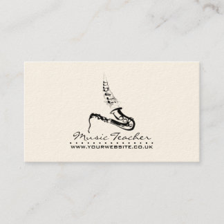 Jazz Musician/Music Teacher Business Card