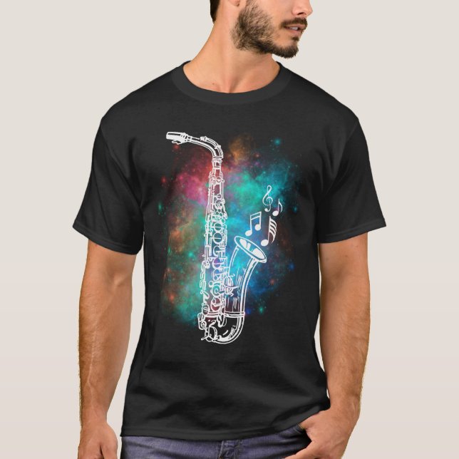 Jazz Musician Saxophonist Gifts Saxophone T-Shirt (Front)
