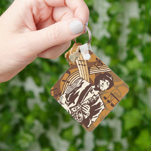 Jazz Musician with Saxophone Key Ring
